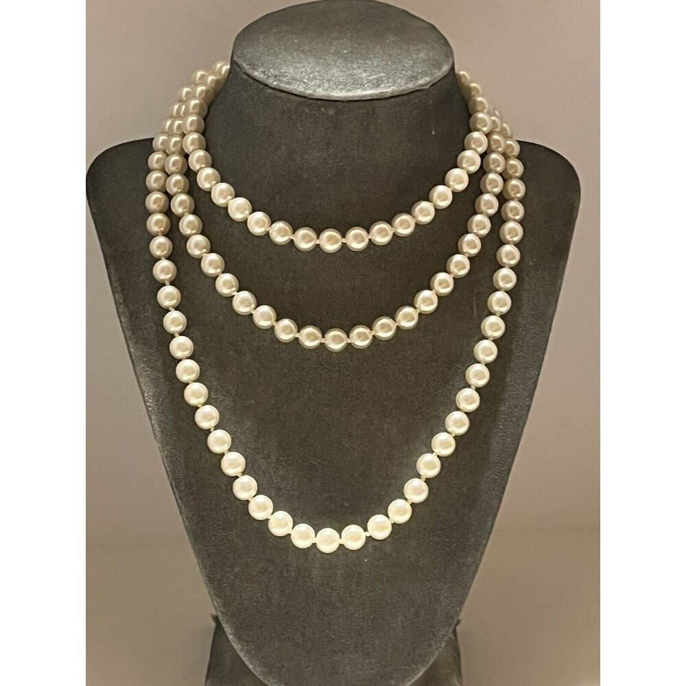 Faux Pearl Necklace By Lady Remington Granny Core 23.5” Long